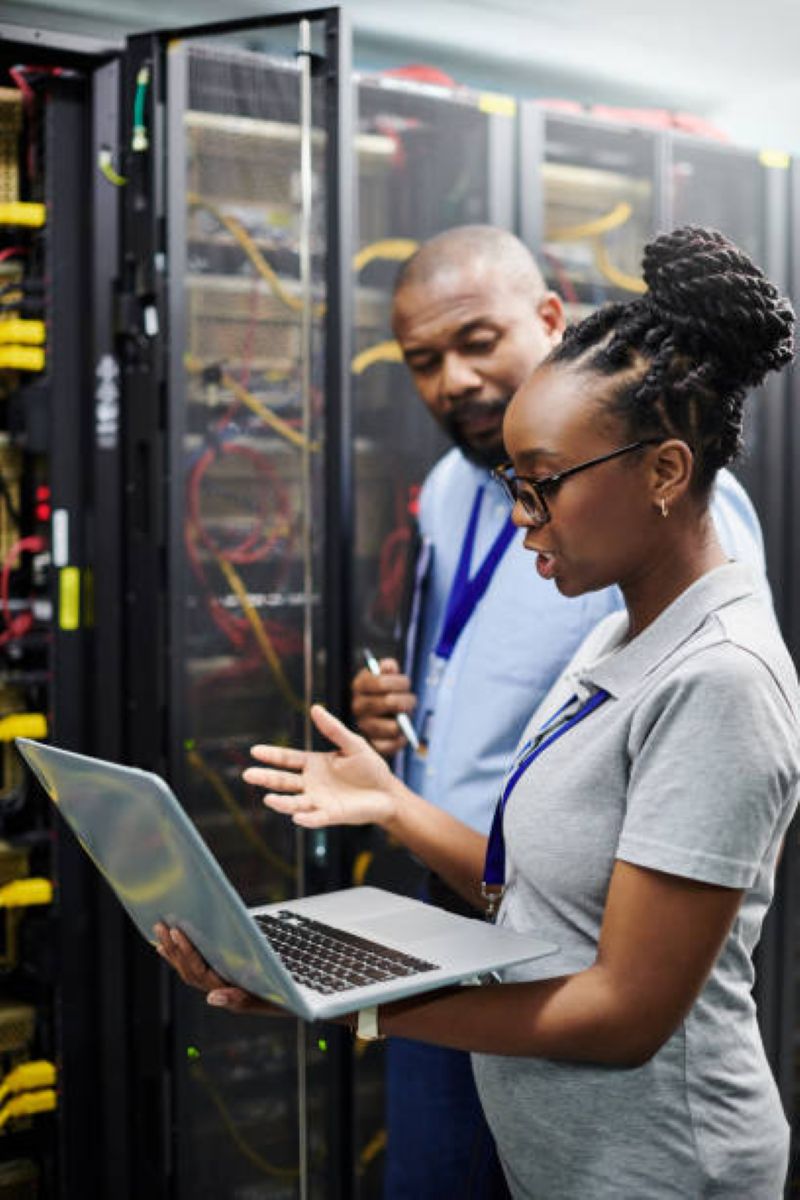 Engineer working at tech company